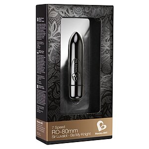 Rocks-off RO-80mm 7 Funcții Mini Vibrator Argintiu Negru Thumb 1