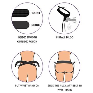 Strap-On Ajustabil Cu 10 Funcții De Vibrație Maro Thumb 1