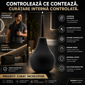 Anal Irigator Medium Negru Thumb 1