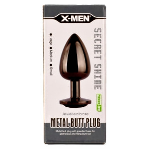 Anal X-MEN Secret Shine Plug L Negru Thumb 4