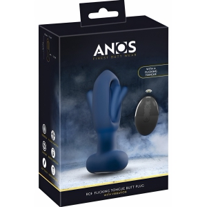 ANOS Plug Anal cu Limba Oscilantă – 10x10, Reîncărcabil Albastru Thumb 12