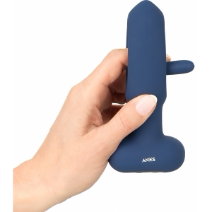 ANOS Plug Anal cu Limba Oscilantă – 10x10, Reîncărcabil Albastru Thumb 10