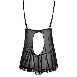 Babydoll Cottelli Collection Ruffles Negru 2XL Thumb 4