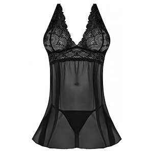 Babydoll Magic Silk Fly Away Negru S-M Thumb 2