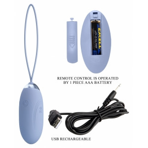 Jenny Vibrator Compact 12 Moduri Reîncărcabil USB Albastru Thumb 3