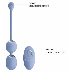 Bilă Vaginală Vibratoare Willie 12 Moduri Reîncărcabilă Albastru Thumb 4