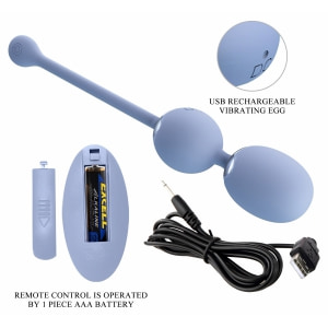 Bilă Vaginală Vibratoare Willie 12 Moduri Reîncărcabilă Albastru Thumb 3