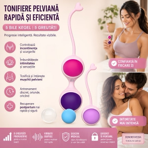 Beautiful Kegel Set: 5 Bile Vaginale Progresive, Discrete Multicolor Thumb 5
