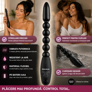 Bile Anale Pleaser Power Negru Thumb 7