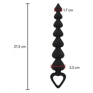 Bile Anale ToyJoy Heart Beads Negru Thumb 3