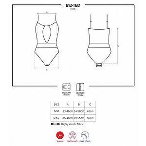 Body Obsessive 812-TED Negru S-M Thumb 2