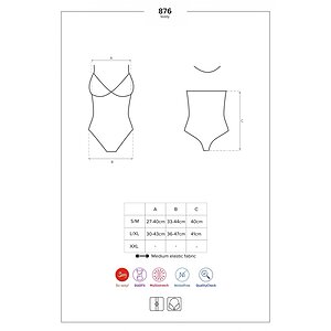 Body Obsessive 876-TED Negru S-M Thumb 4