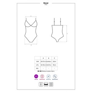 Body Obsessive Maid Albastru L-XL Thumb 4