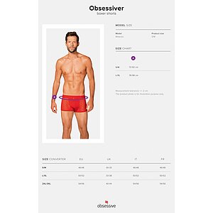Boxeri Obsessive Obsessiver Roșu L-XL Thumb 4