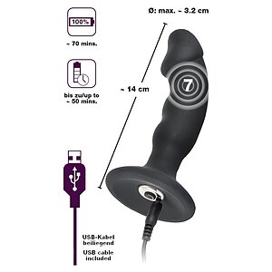 Plug Anal Black Velvets Reîncărcabil Negru Thumb 5