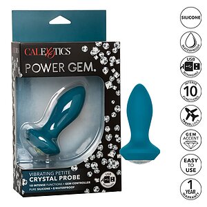Anal Plug Vibrating Petite Crystal Probe Albastru Thumb 7