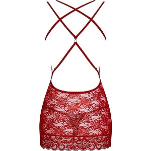 Chemise Obsessive 860-CHE Roșu L-XL Thumb 3