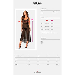 Chemise Obsessive Estiqua Negru M-L Thumb 4