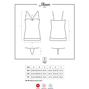 Chemise Obsessive Miamor Negru L-XL Thumb 4