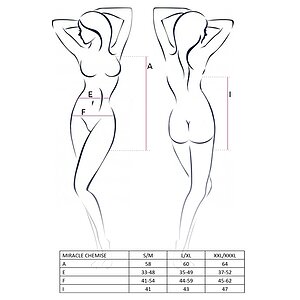 Chemise Passion Mellissa Alb L-XL Thumb 1