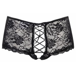 Chilot Amorable Open Back Charlotte Negru S-L Thumb 2