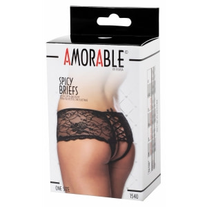 Chilot Amorable Open Back Charlotte Negru S-L Thumb 7