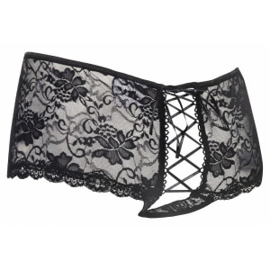 Chilot Amorable Open Back Charlotte Negru S-L Thumb 3