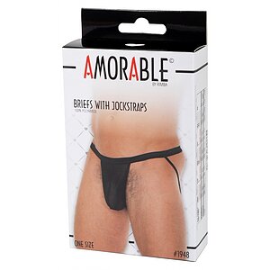 Chilot Amorable Transparent Jockstrap Negru S-L Thumb 2