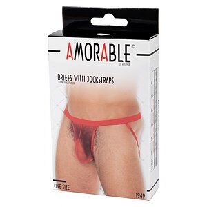 Chilot Amorable Transparent Jockstrap Roșu S-L Thumb 1