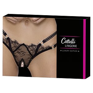 Chilot Decupat Cottelli Collection Agatha Negru M-L Thumb 5