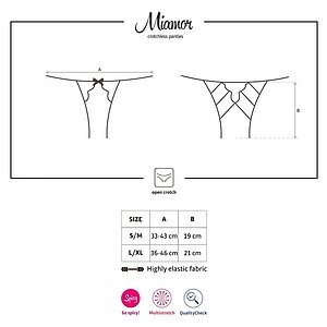 Chiloței Decupați Obsessive Miamor Negru S-M Thumb 4