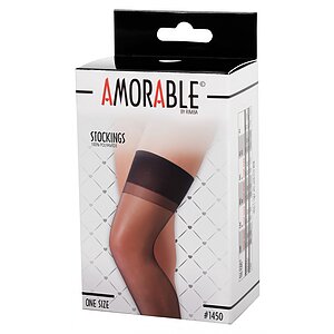 Ciorapi Fini cu Bandă Rimba Negru S-L Thumb 1