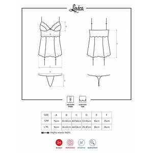 Corset Cu Portjartier Obsessive Lovica Roșu S-M Thumb 4