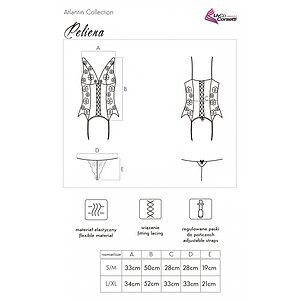 Corset LivCo Peliena Negru L-XL Thumb 2