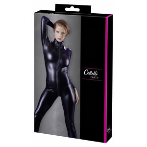 Costum Latex Cottelli Collection Jumpsuit Negru S Thumb 6