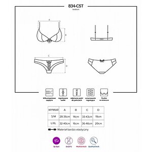 Costum Obsessive 834-CST Turcoaz S-M Thumb 4