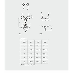 Costum Obsessive Gepardina Negru L-XL Thumb 4