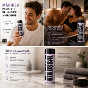 Pachet Cremă Mărire Penis Kolossal 200ml + Afrodisiac Hot Sex Girl 20ml Thumb 3