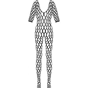 Crotchless Catsuit Cottelli Collection Forbidden Negru S-L Thumb 8
