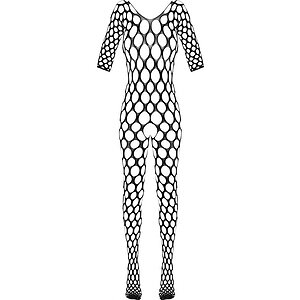 Crotchless Catsuit Cottelli Collection Forbidden Negru S-L Thumb 6