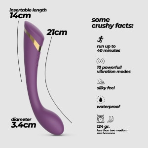 Midas 10× Vibrații Reîncărcabil Punct G - Crushious Mov Thumb 7