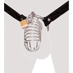 Cușcă Penis Castitate Fetish Fantasy Argintiu Thumb 2