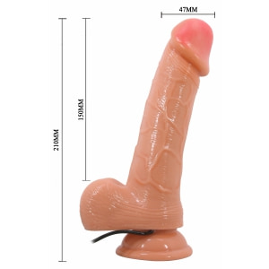 Vibrator Rotativ Barbara Ken 8.3 cm, cu Ventuză Thumb 12