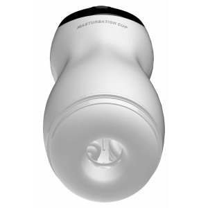 Deluxe Pro Masturbator Reîncărcabil cu Contracții și Vibrații Alb Thumb 1