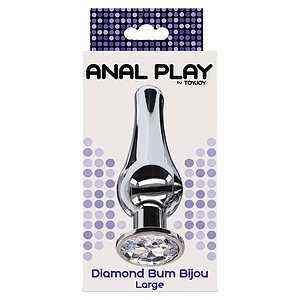 Plug Anal Diamond Bijou Large Argintiu Thumb 4