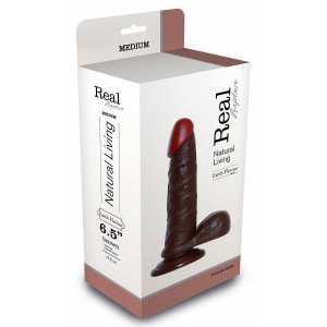 Dildo cu ventuză Real Rapture 16.5 cm Maro Thumb 3