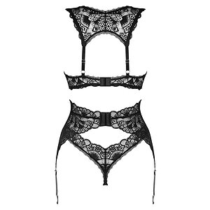 Set Obsessive Donna Dream 3 Piese Negru XL-2XL Thumb 3