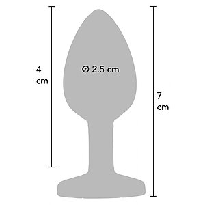 Anal Plug Diamond Jewel Small Negru Thumb 3