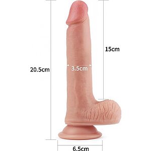 Dildo cu Ventuză Dual Layered Thumb 6