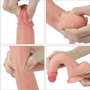 Dildo cu Ventuză Dual Layered Thumb 4